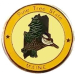 Maine Pin ME State Emblem Hat Lapel Pins